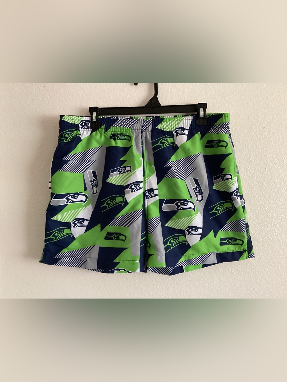 Kid’s Green & Navy Swim Trunks Lrg